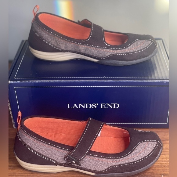 Lands' End Brown MaryJane Trekker 7.5 Comfort Casual - Picture 1 of 7